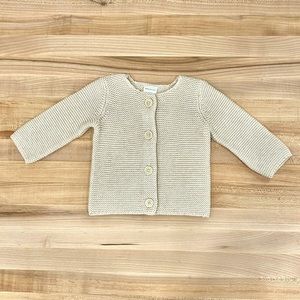 NWOT! Cream HANNA ANDERSSON Organic Cotton Chunky Cardigan Baby Button Sweater